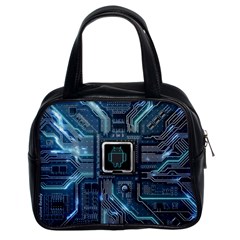 Circuit Board Motherboard Classic Handbag (two Sides) by Cemarart