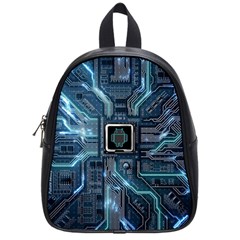 Circuit Board Motherboard School Bag (small) by Cemarart