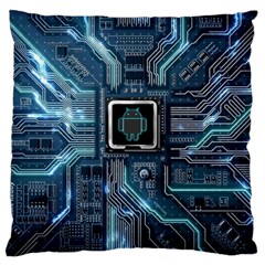 Circuit Board Motherboard Large Cushion Case (one Side) by Cemarart