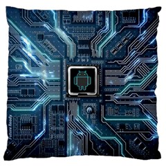 Circuit Board Motherboard Standard Premium Plush Fleece Cushion Case (one Side) by Cemarart