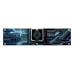 Circuit Board Motherboard Banner And Sign 4  X 1  by Cemarart