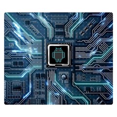 Circuit Board Motherboard Premium Plush Fleece Blanket (small) by Cemarart