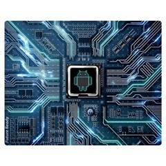 Circuit Board Motherboard Premium Plush Fleece Blanket (medium) by Cemarart