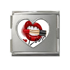 Adobe Express 20220717 1721280 9235749027681339 Fashion-printed-clothing-accessories (1) Mega Link Heart Italian Charm (18mm)