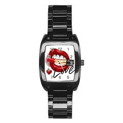 Adobe Express 20220717 1721280 9235749027681339 Fashion-printed-clothing-accessories (1) Stainless Steel Barrel Watch by sunkissedallure