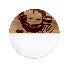 Adobe Express 20220717 1721280 9235749027681339 Fashion-printed-clothing-accessories (1) Classic Marble Wood Coaster (round)  by sunkissedallure