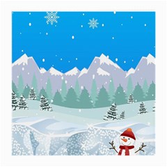 Snowman Orest Snowflakes Medium Glasses Cloth by Hannah976