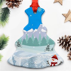 Snowman Orest Snowflakes Christmas Tree Ornament (two Sides) by Hannah976