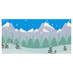 Snowman Orest Snowflakes Banner And Sign 8  X 4  by Hannah976