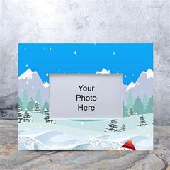 Snowman Orest Snowflakes White Tabletop Photo Frame 4 x6 