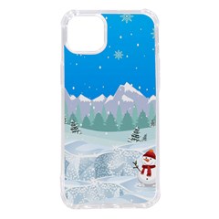 Snowman Orest Snowflakes Iphone 14 Plus Tpu Uv Print Case by Hannah976