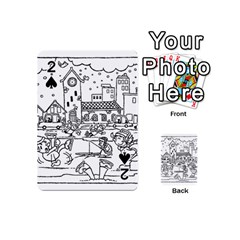 Colouring Page Winter City Skating Playing Cards 54 Designs (mini)