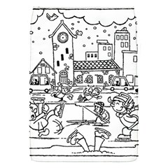 Colouring Page Winter City Skating Removable Flap Cover (s) by Hannah976