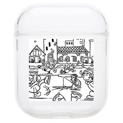 Colouring Page Winter City Skating Soft Tpu Airpods 1/2 Case by Hannah976