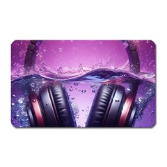 Headphones Sound Audio Music Radio Magnet (rectangular) by Hannah976