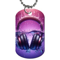 Headphones Sound Audio Music Radio Dog Tag (one Side) by Hannah976