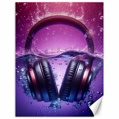 Headphones Sound Audio Music Radio Canvas 12  X 16  by Hannah976