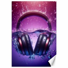 Headphones Sound Audio Music Radio Canvas 12  X 18  by Hannah976