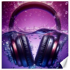 Headphones Sound Audio Music Radio Canvas 16  X 16  by Hannah976