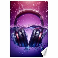 Headphones Sound Audio Music Radio Canvas 24  X 36  by Hannah976