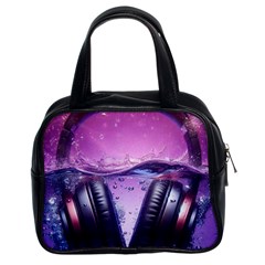 Headphones Sound Audio Music Radio Classic Handbag (two Sides) by Hannah976