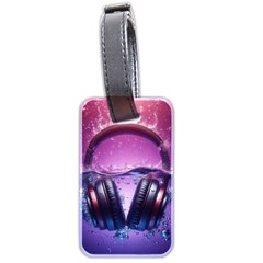 Headphones Sound Audio Music Radio Luggage Tag (two Sides) by Hannah976