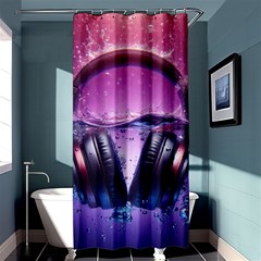 Headphones Sound Audio Music Radio Shower Curtain 36  X 72  (stall)  by Hannah976