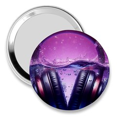 Headphones Sound Audio Music Radio 3  Handbag Mirrors by Hannah976