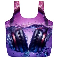 Headphones Sound Audio Music Radio Full Print Recycle Bag (xl) by Hannah976