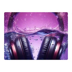 Headphones Sound Audio Music Radio Two Sides Premium Plush Fleece Blanket (mini) by Hannah976