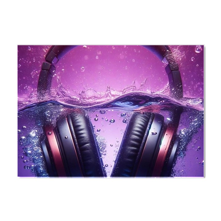 Headphones Sound Audio Music Radio Crystal Sticker (A4)