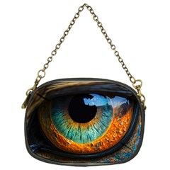 Eye Bird Feathers Vibrant Chain Purse (one Side) by Hannah976