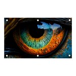 Eye Bird Feathers Vibrant Banner and Sign 5  x 3  Front