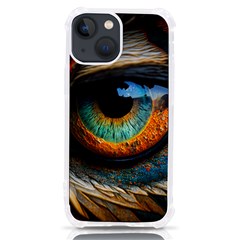 Eye Bird Feathers Vibrant Iphone 13 Mini Tpu Uv Print Case by Hannah976