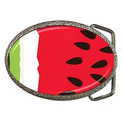 Watermelon Black Green Melon Red Belt Buckles by Cemarart