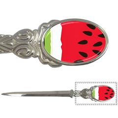 Watermelon Black Green Melon Red Letter Opener by Cemarart