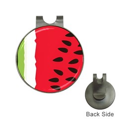 Watermelon Black Green Melon Red Hat Clips With Golf Markers by Cemarart