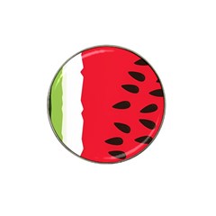 Watermelon Black Green Melon Red Hat Clip Ball Marker by Cemarart