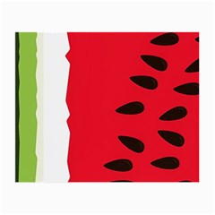 Watermelon Black Green Melon Red Small Glasses Cloth (2 Sides) by Cemarart