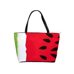 Watermelon Black Green Melon Red Classic Shoulder Handbag by Cemarart