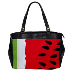 Watermelon Black Green Melon Red Oversize Office Handbag by Cemarart