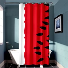 Watermelon Black Green Melon Red Shower Curtain 36  X 72  (stall)  by Cemarart