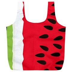 Watermelon Black Green Melon Red Full Print Recycle Bag (xl) by Cemarart