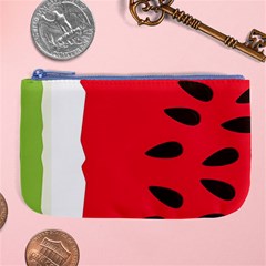 Watermelon Black Green Melon Red Large Coin Purse by Cemarart