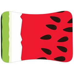 Watermelon Black Green Melon Red Velour Seat Head Rest Cushion by Cemarart