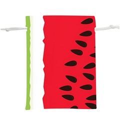 Watermelon Black Green Melon Red Lightweight Drawstring Pouch (xl) by Cemarart