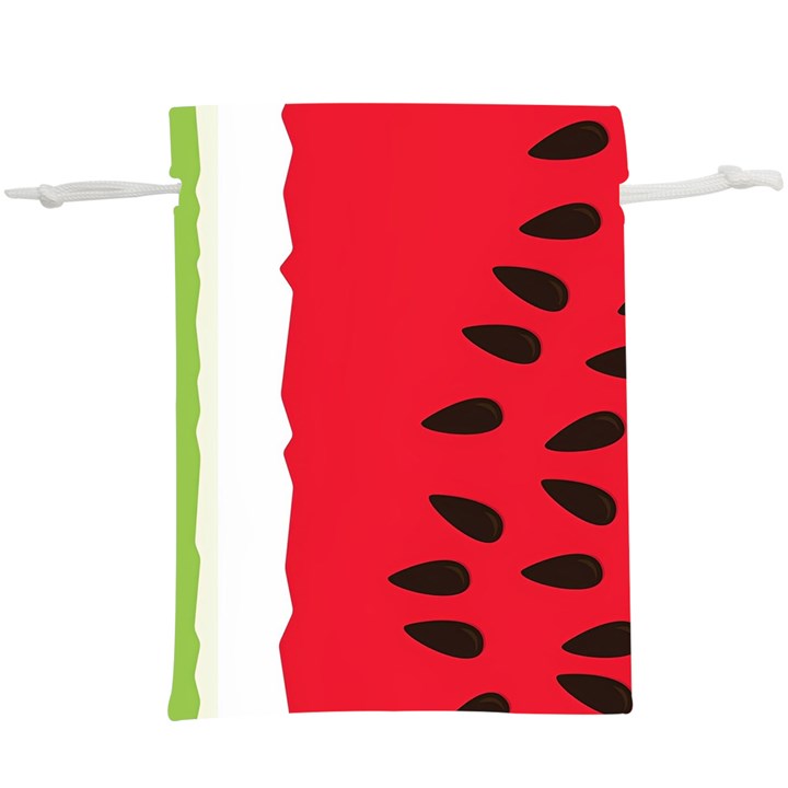 Watermelon Black Green Melon Red Lightweight Drawstring Pouch (XL)