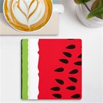 Watermelon Black Green Melon Red UV Print Square Tile Coaster  Front