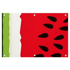 Watermelon Black Green Melon Red Banner And Sign 6  X 4  by Cemarart