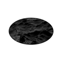 Black Sea Minimalist Dark Aesthetics Vaporwave Sticker (oval) by Cemarart